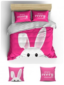 ست روتختی کوسن pink rabbit