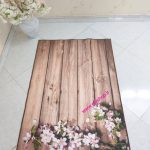 فرش فانتزی طرح پارکت گلدار