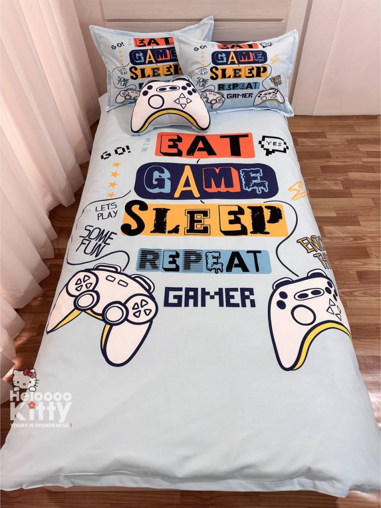 سرویس خواب گیمینگ نوجوان طرح Eat Game Sleep Repeat